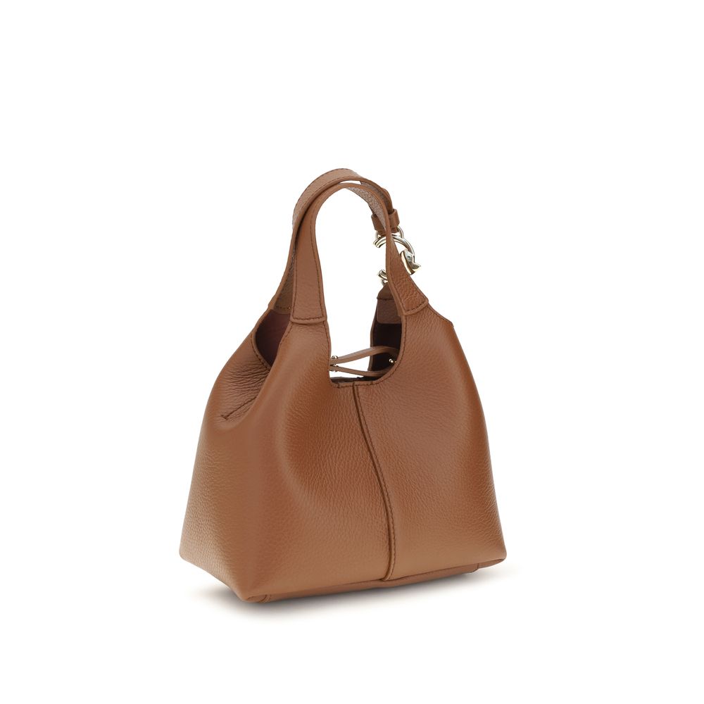 Coccinelle Brown Calf Leather Shoulder Bag