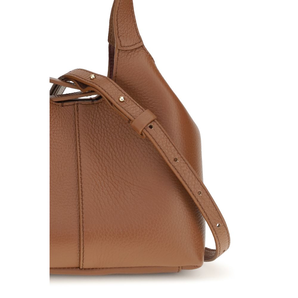 Coccinelle Brown Calf Leather Shoulder Bag