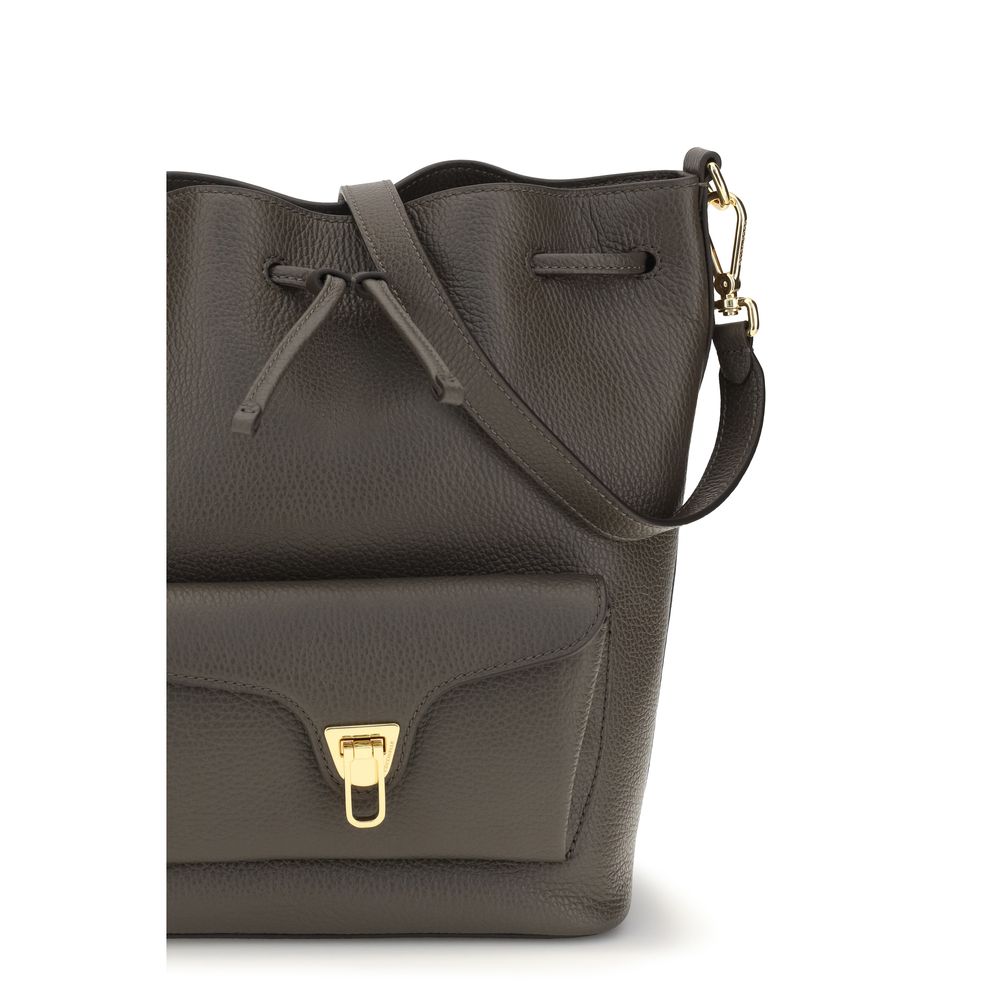 Coccinelle Brown Calf Leather Shoulder Bag