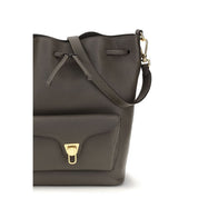 Coccinelle Brown Calf Leather Shoulder Bag