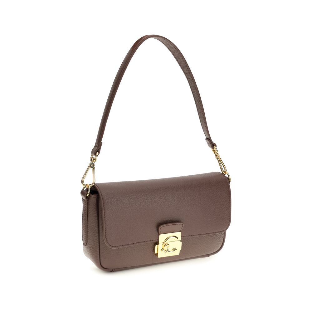 Coccinelle Brown Calf Leather Shoulder Bag