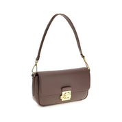 Coccinelle Brown Calf Leather Shoulder Bag
