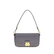 Coccinelle Blue Calf Leather Shoulder Bag