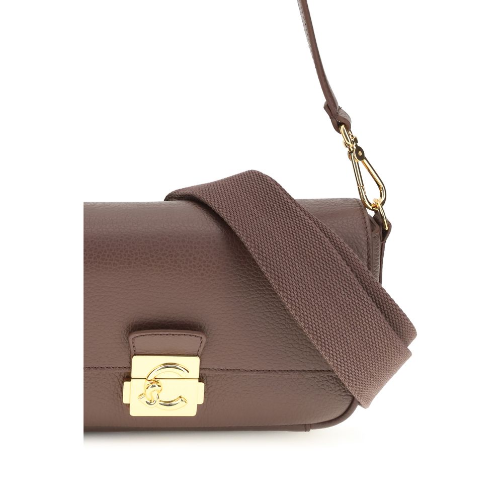 Coccinelle Brown Calf Leather Shoulder Bag