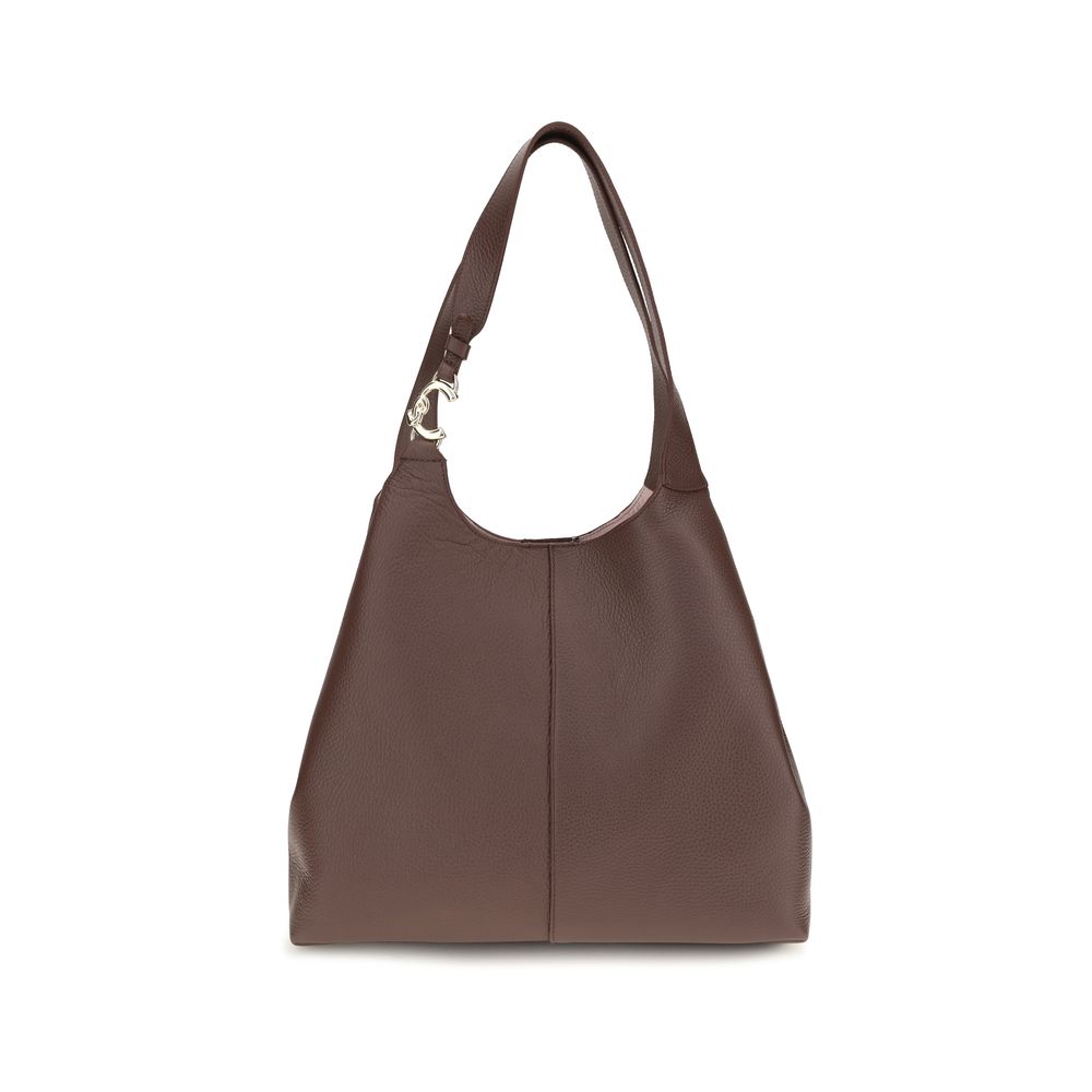 Coccinelle Beige Calf Leather Shoulder Bag