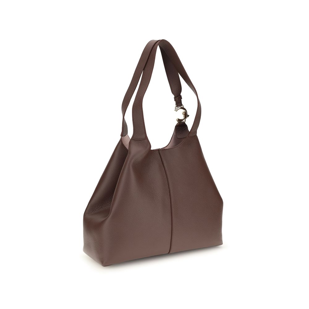 Coccinelle Beige Calf Leather Shoulder Bag