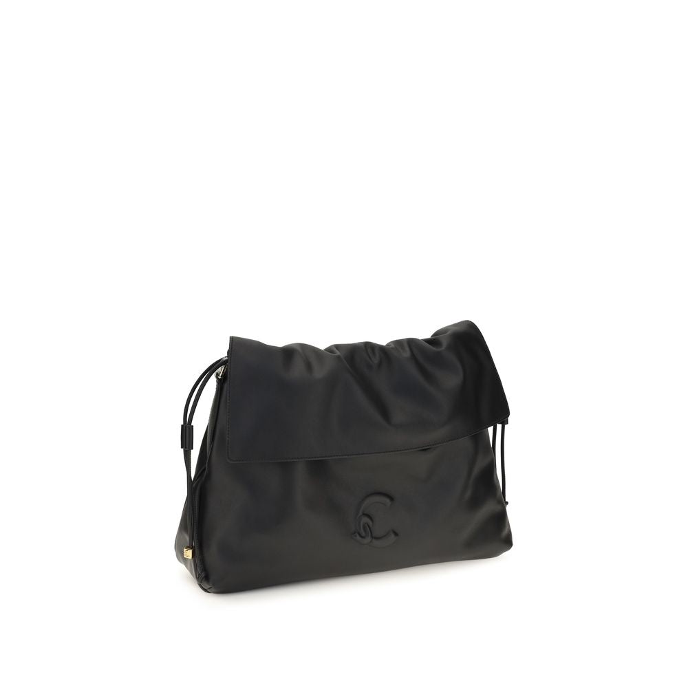 Coccinelle Black Calf Leather Shoulder Bag