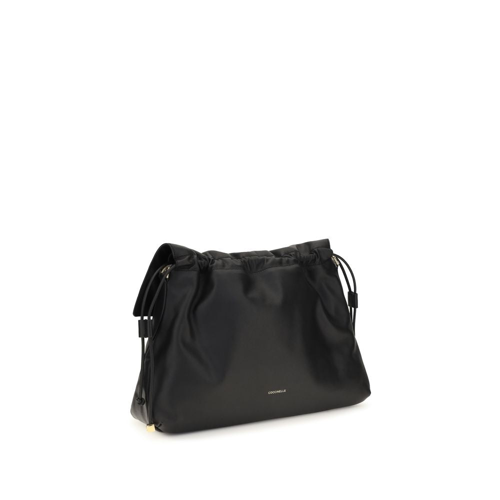 Coccinelle Black Calf Leather Shoulder Bag