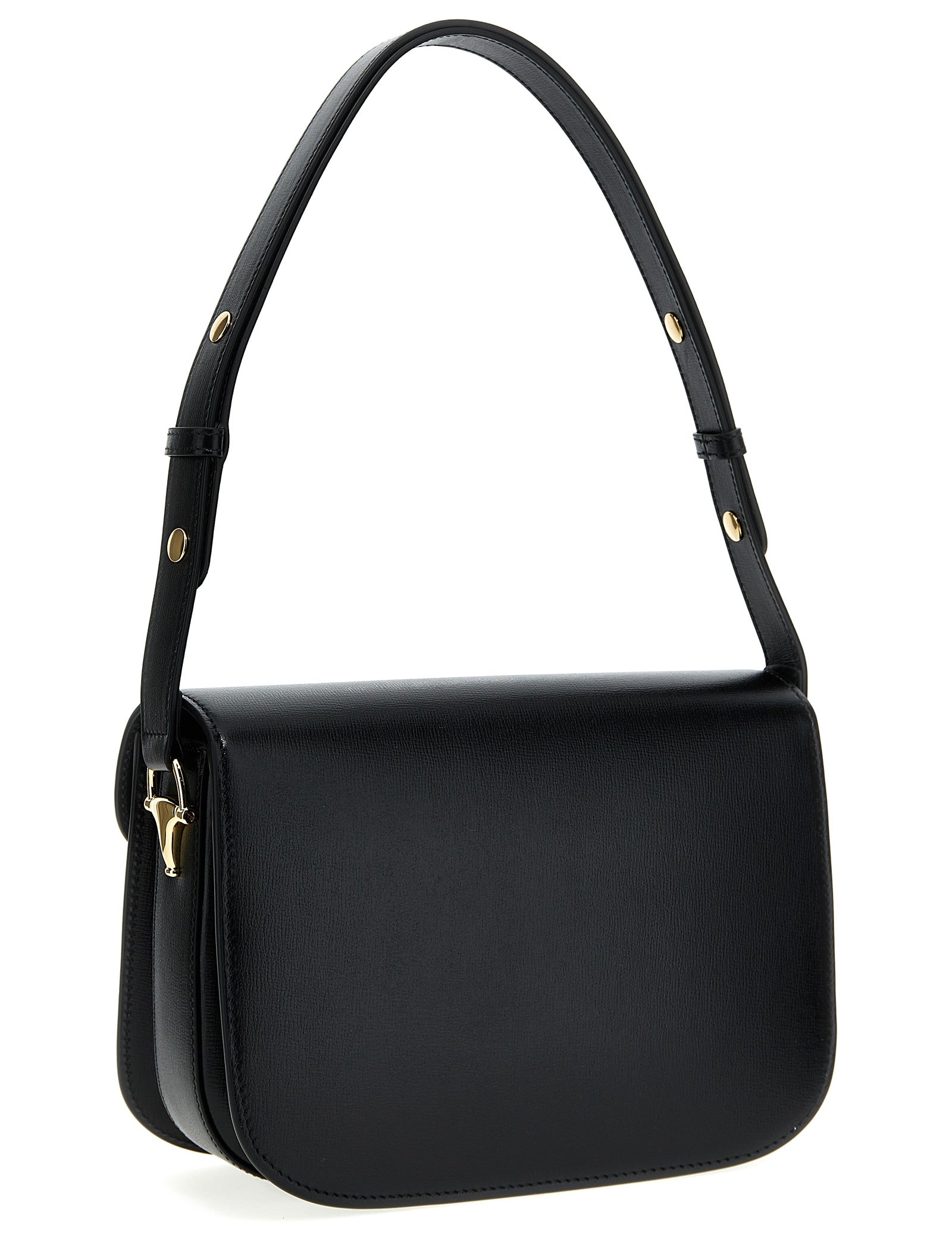 Gucci Black Textured Leather Shoulder Bag