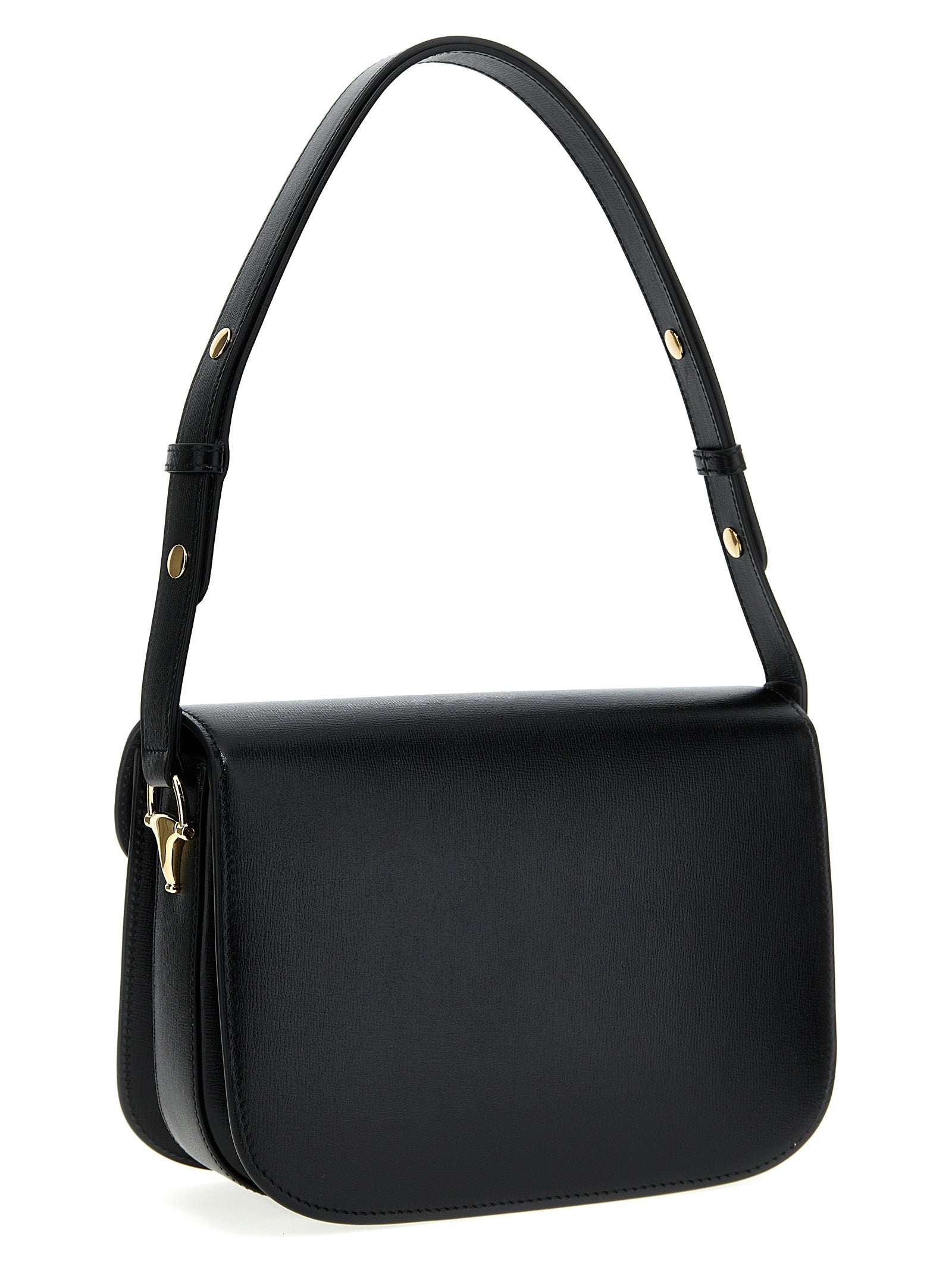 Gucci Black Textured Leather Shoulder Bag