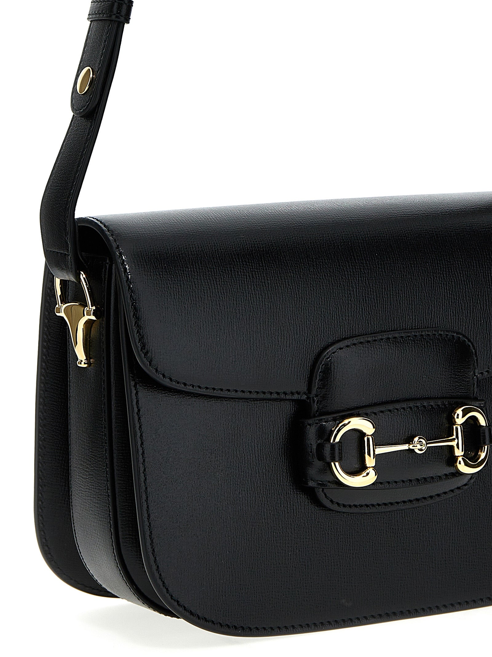 Gucci Black Textured Leather Shoulder Bag
