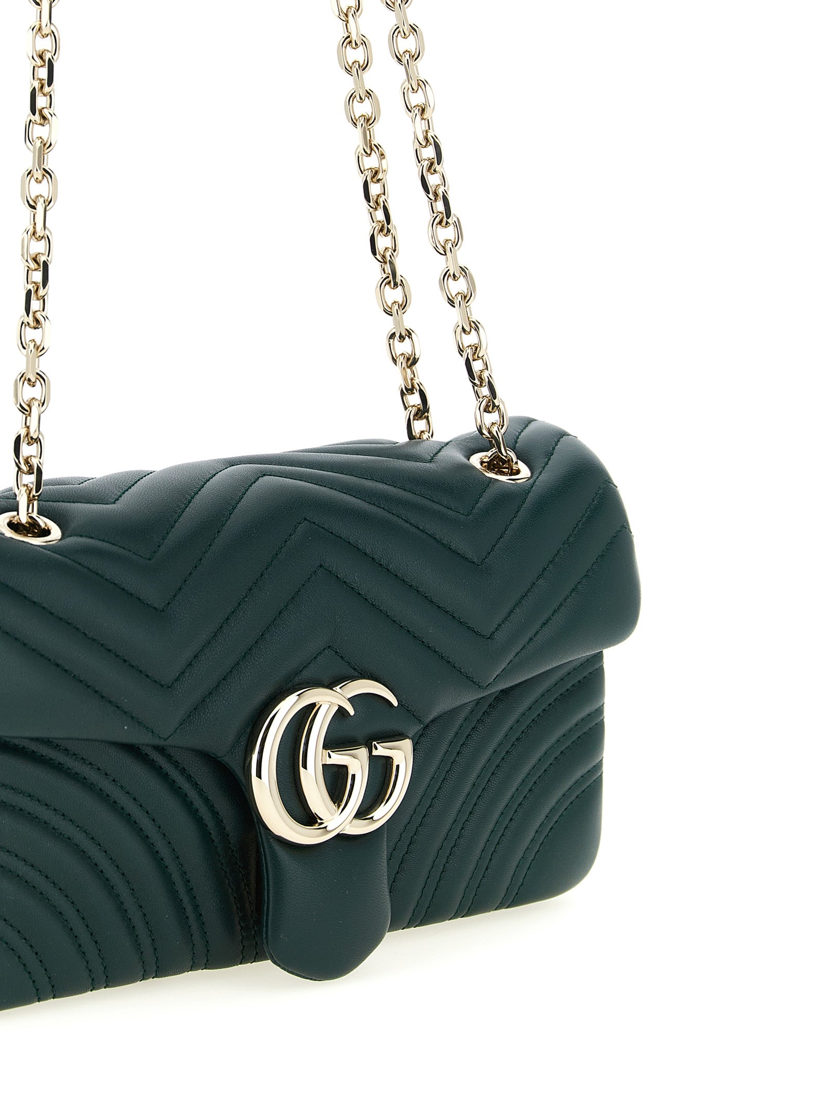 Gucci Green Lamb Leather Shoulder Bag