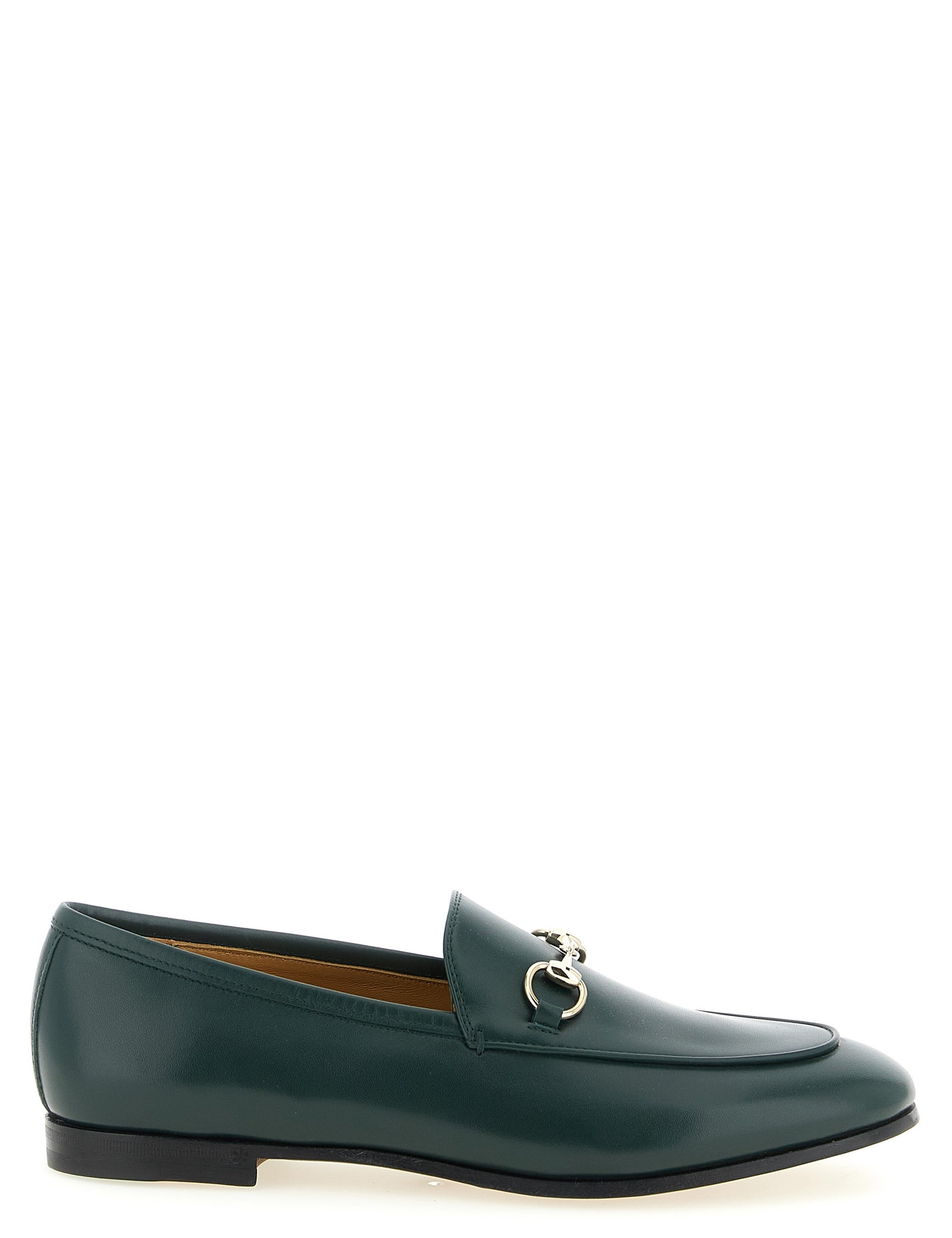 Gucci Green Calfskin Slip-On Loafers
