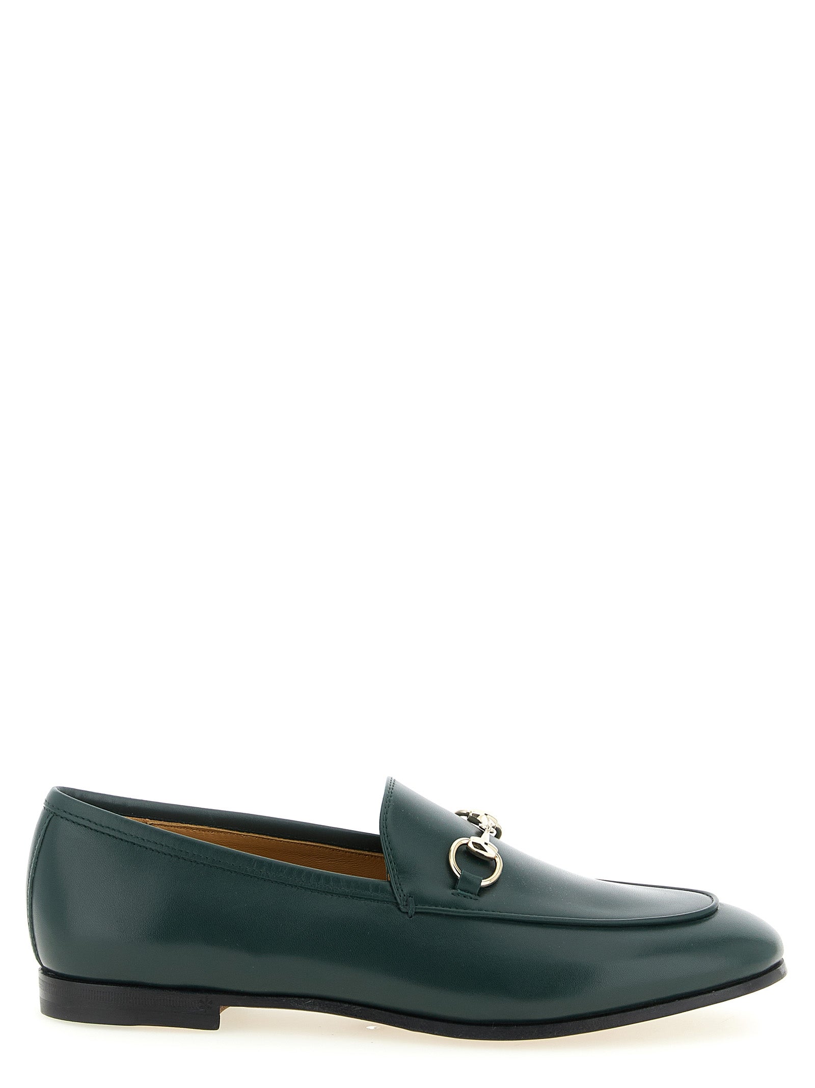 Gucci Green Calfskin Slip-On Loafers