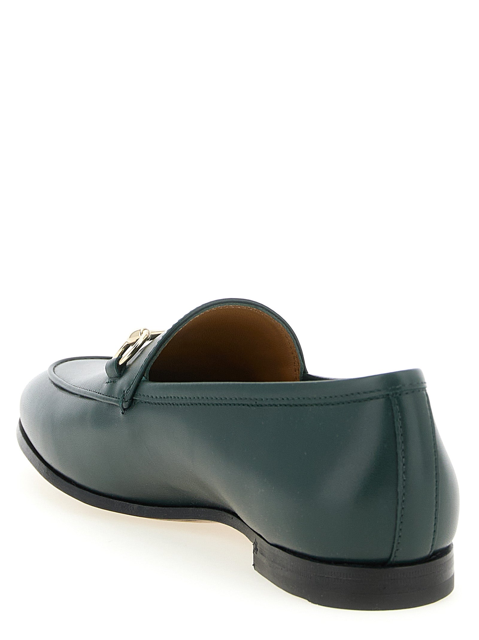 Gucci Green Calfskin Slip-On Loafers