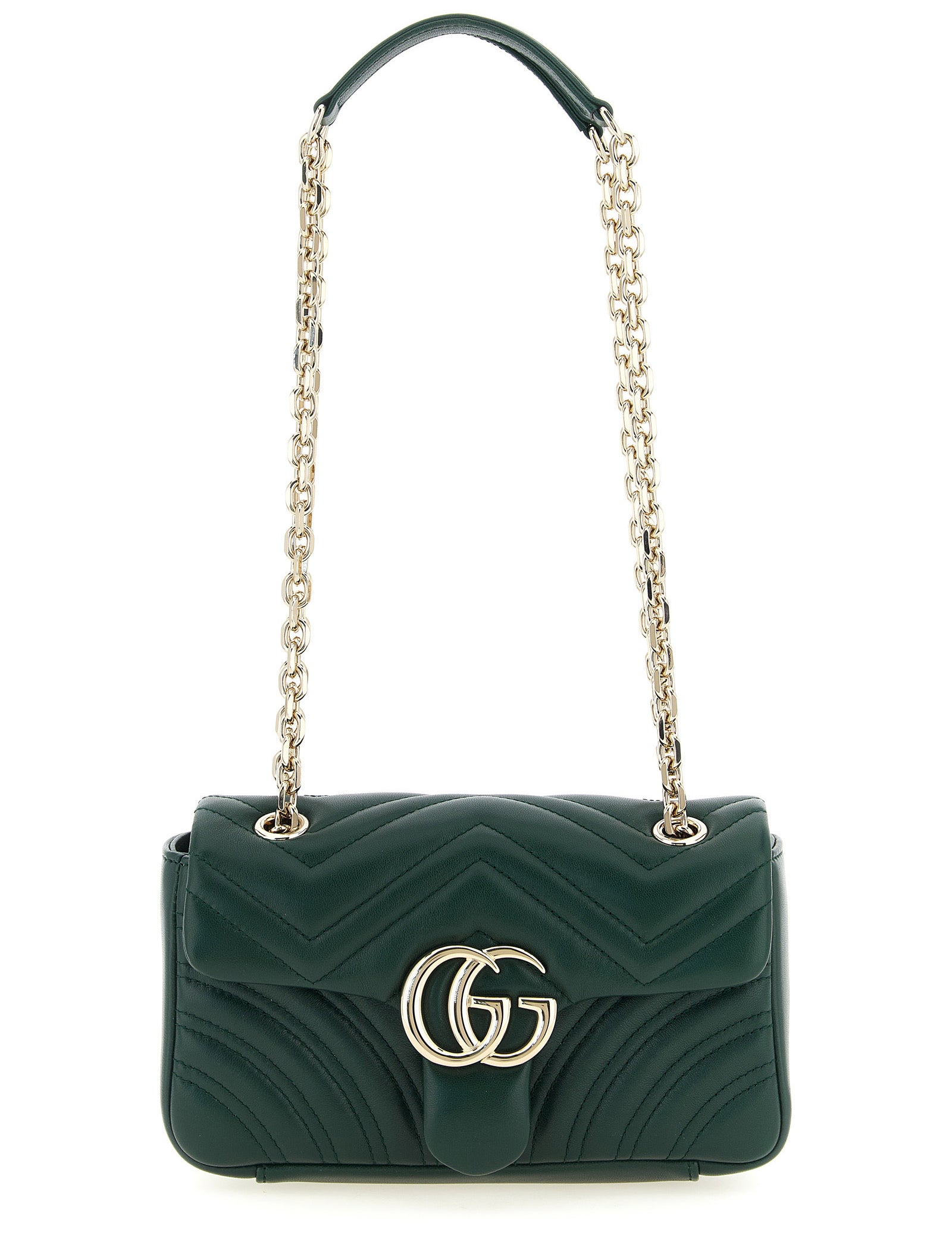 Gucci Green Lamb Leather Shoulder Bag
