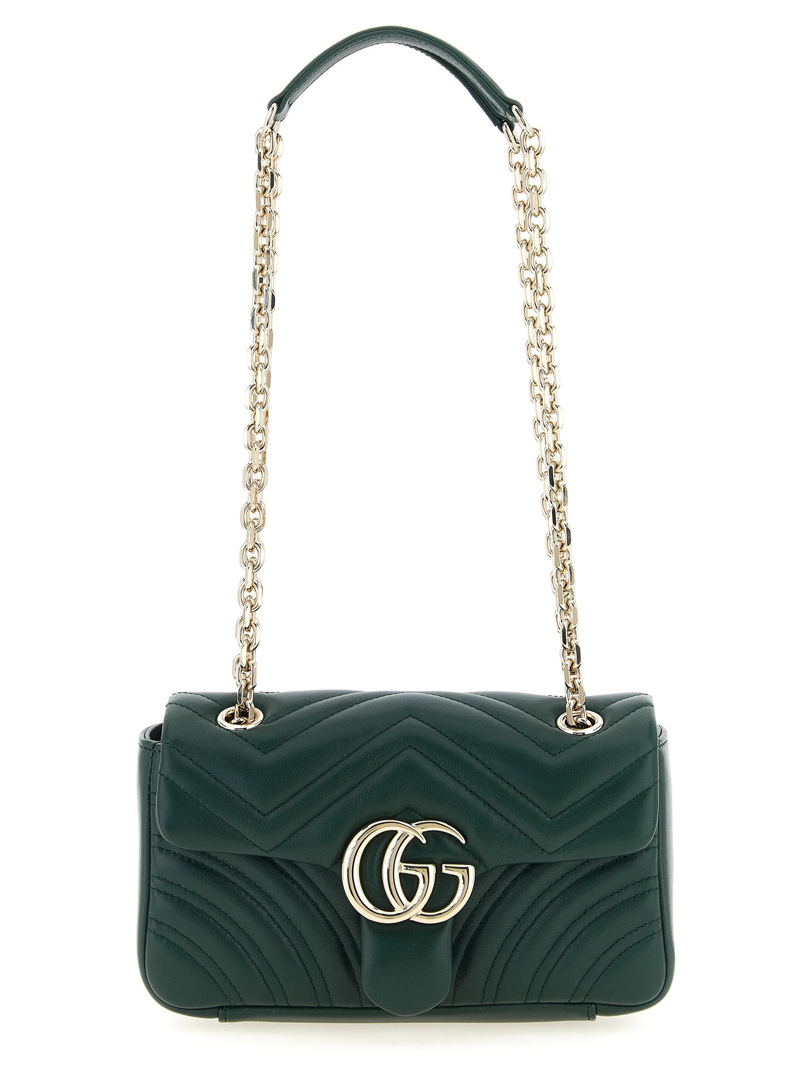 Gucci Green Lamb Leather Shoulder Bag