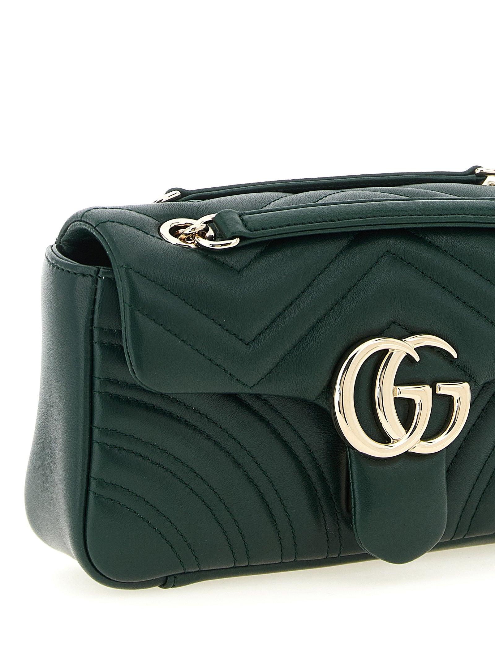 Gucci Green Lamb Leather Shoulder Bag