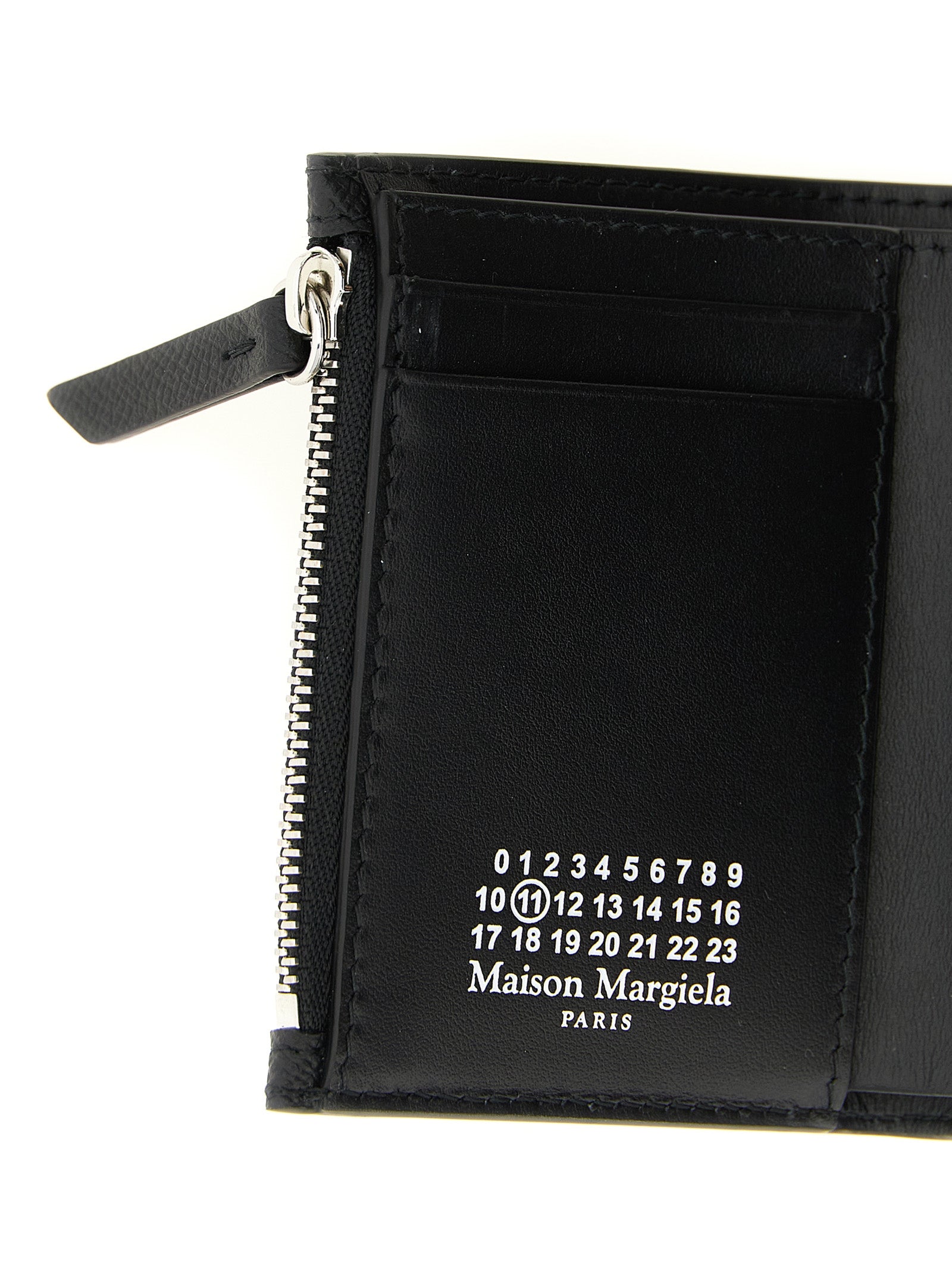 Maison Margiela Black Calfskin Tri-fold Wallet