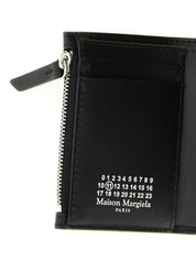 Maison Margiela Black Calfskin Tri-fold Wallet