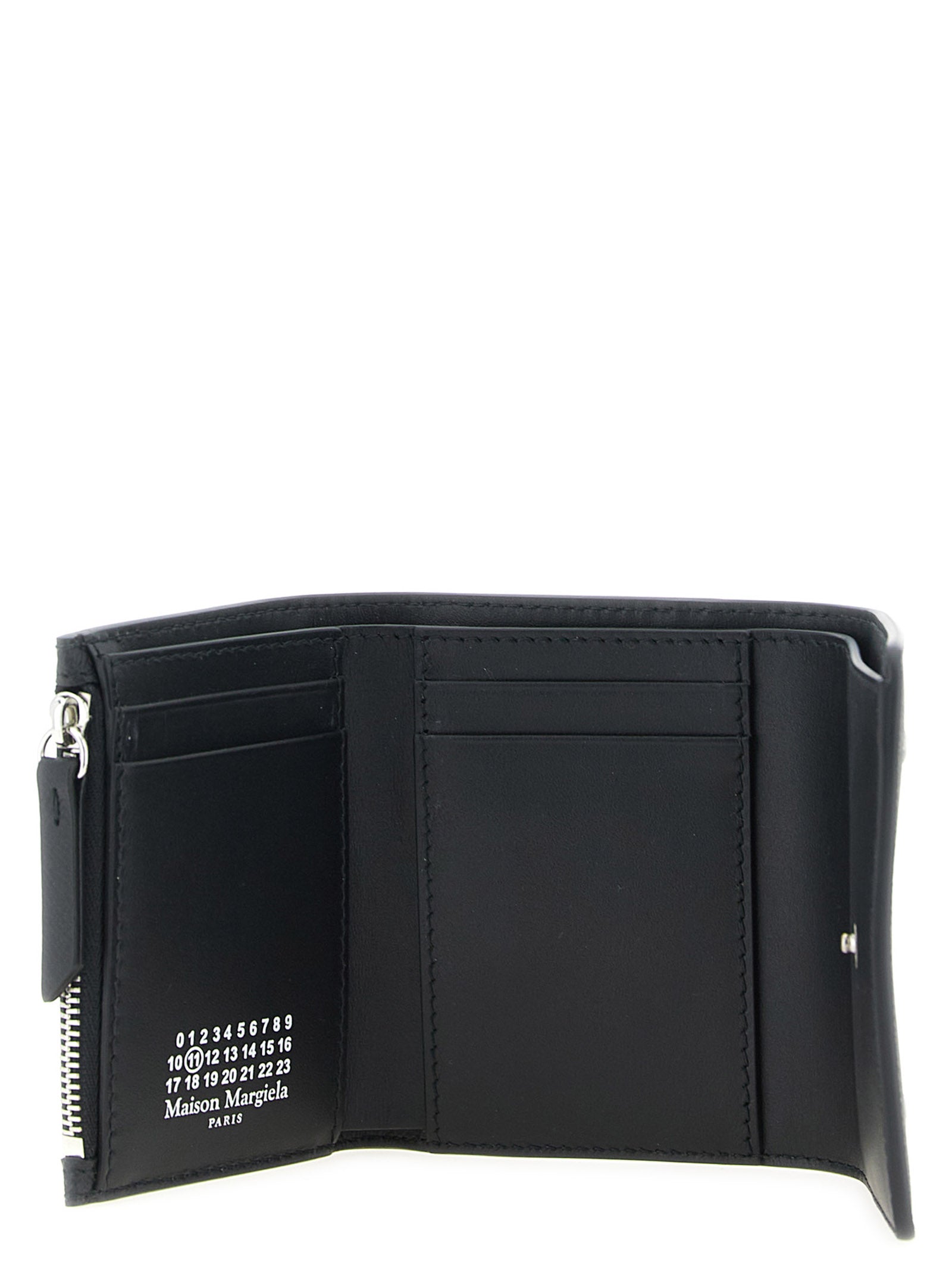 Maison Margiela Black Calfskin Tri-fold Wallet