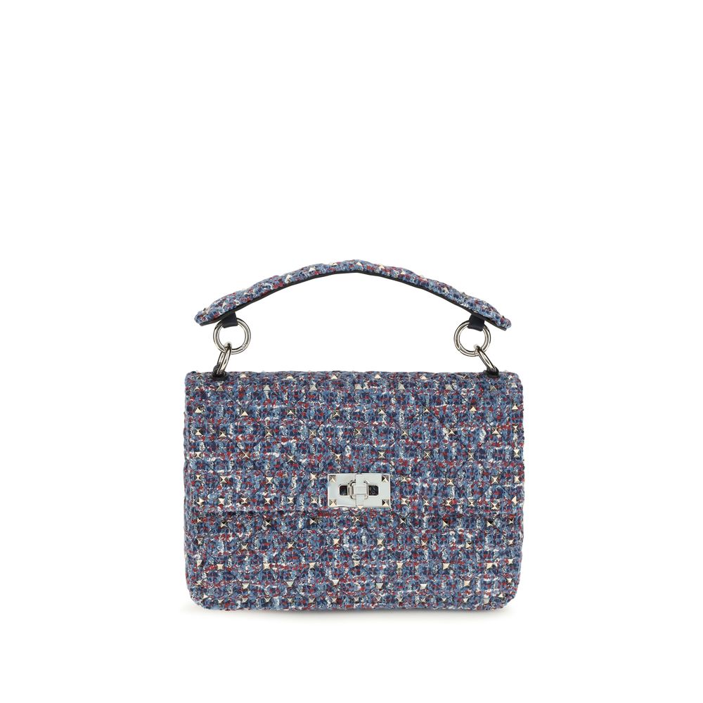 Valentino Garavani Blue Tweed Shoulder Bag