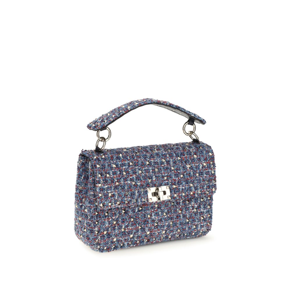 Valentino Garavani Blue Tweed Shoulder Bag
