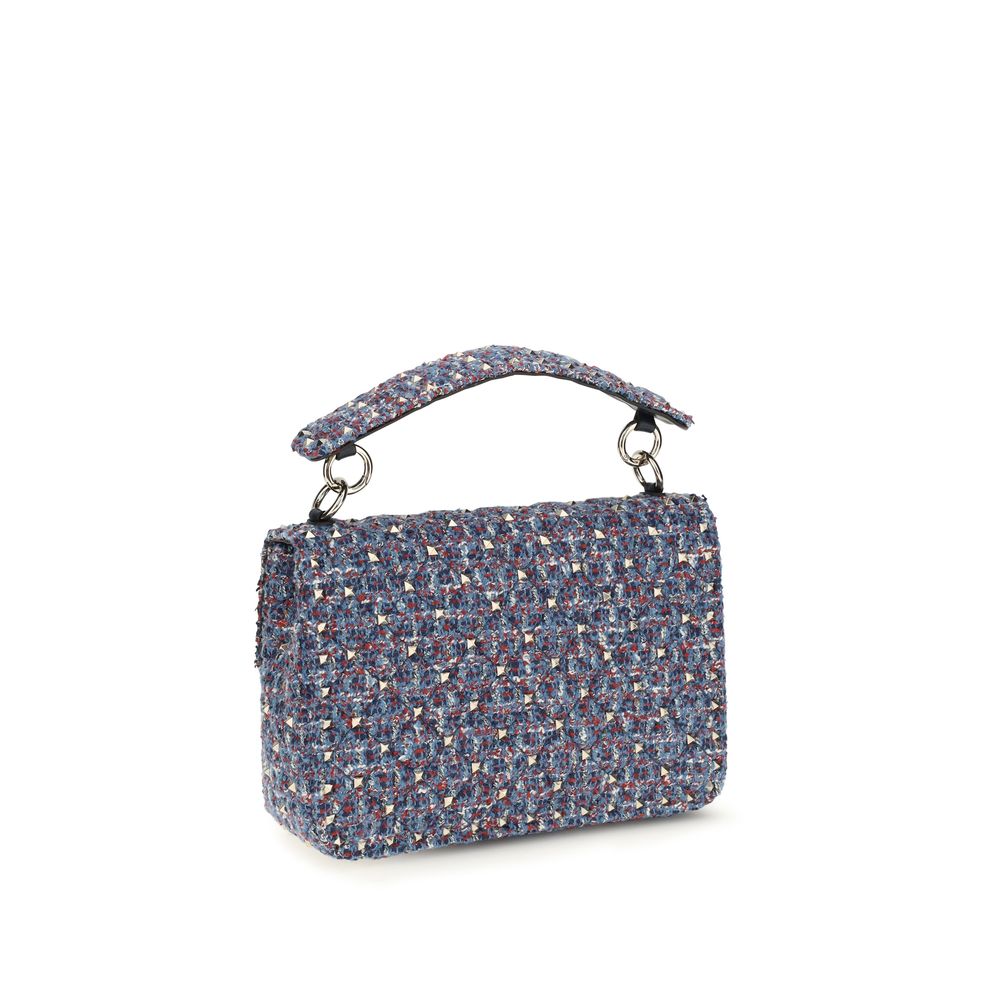 Valentino Garavani Blue Tweed Shoulder Bag