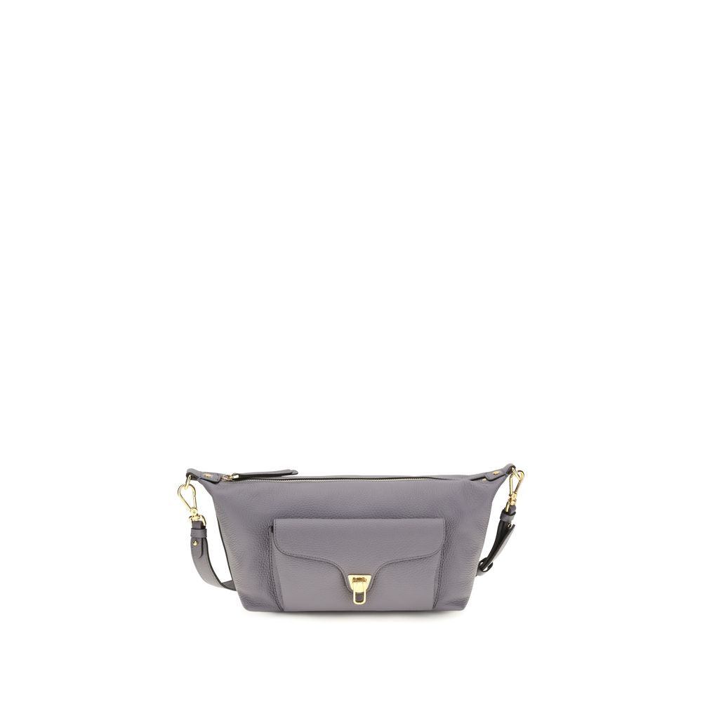 Coccinelle Gray Calf Leather Shoulder Bag