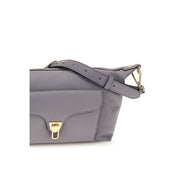 Coccinelle Gray Calf Leather Shoulder Bag
