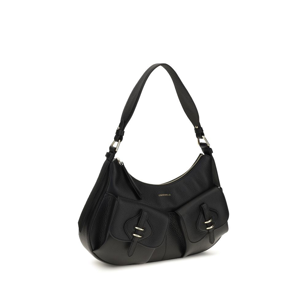 Coccinelle Black Calf Leather Shoulder Bag