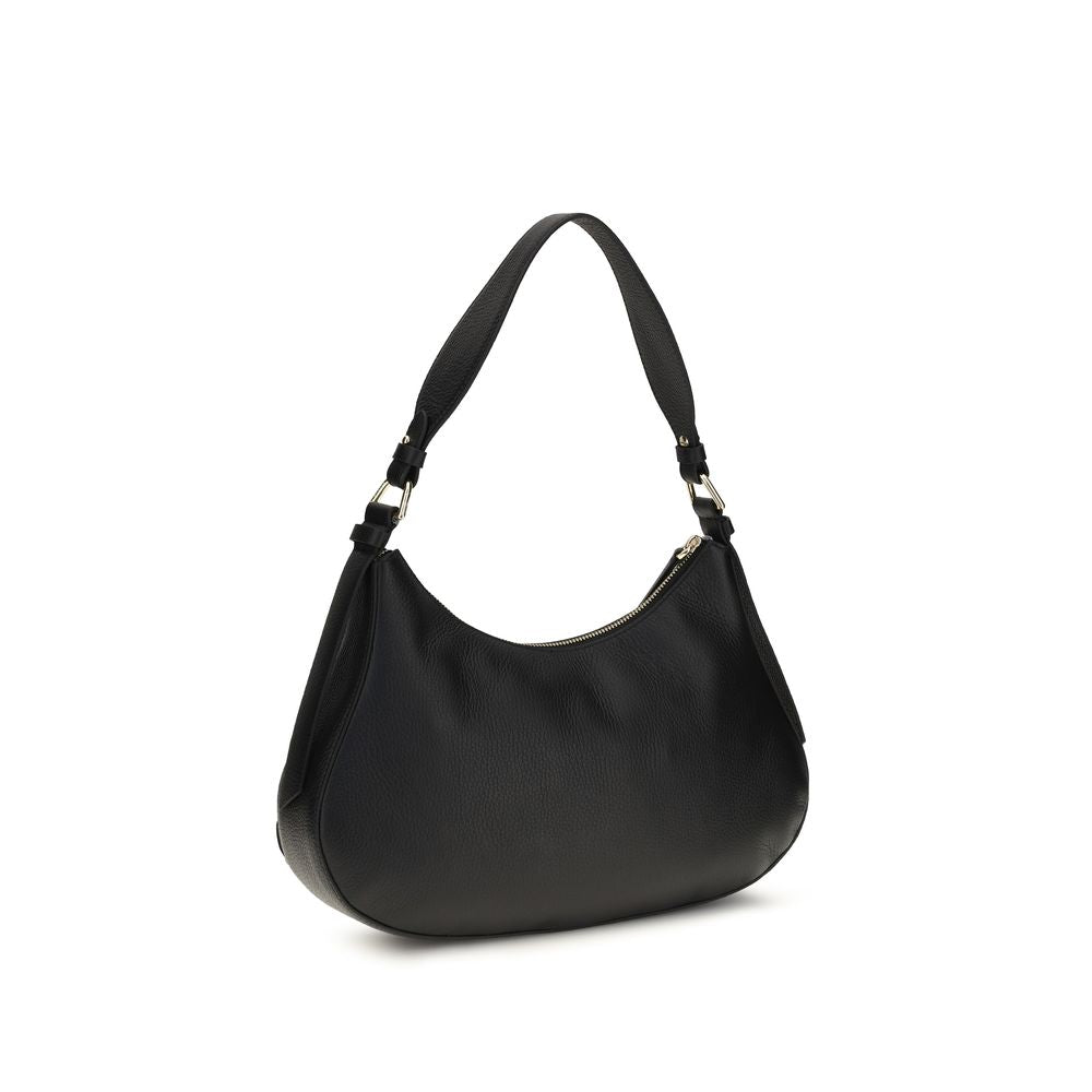 Coccinelle Black Calf Leather Shoulder Bag