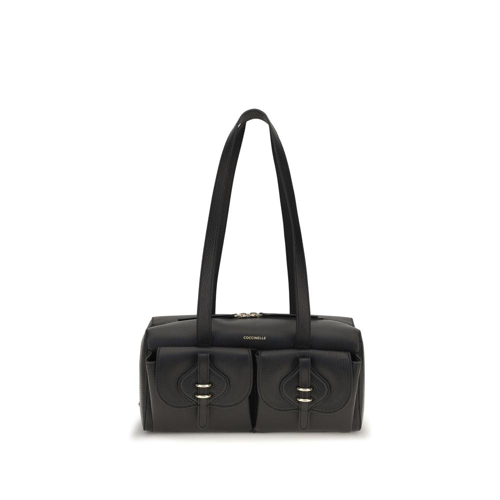 Coccinelle Black Calf Leather Shoulder Bag
