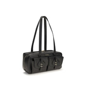 Coccinelle Black Calf Leather Shoulder Bag