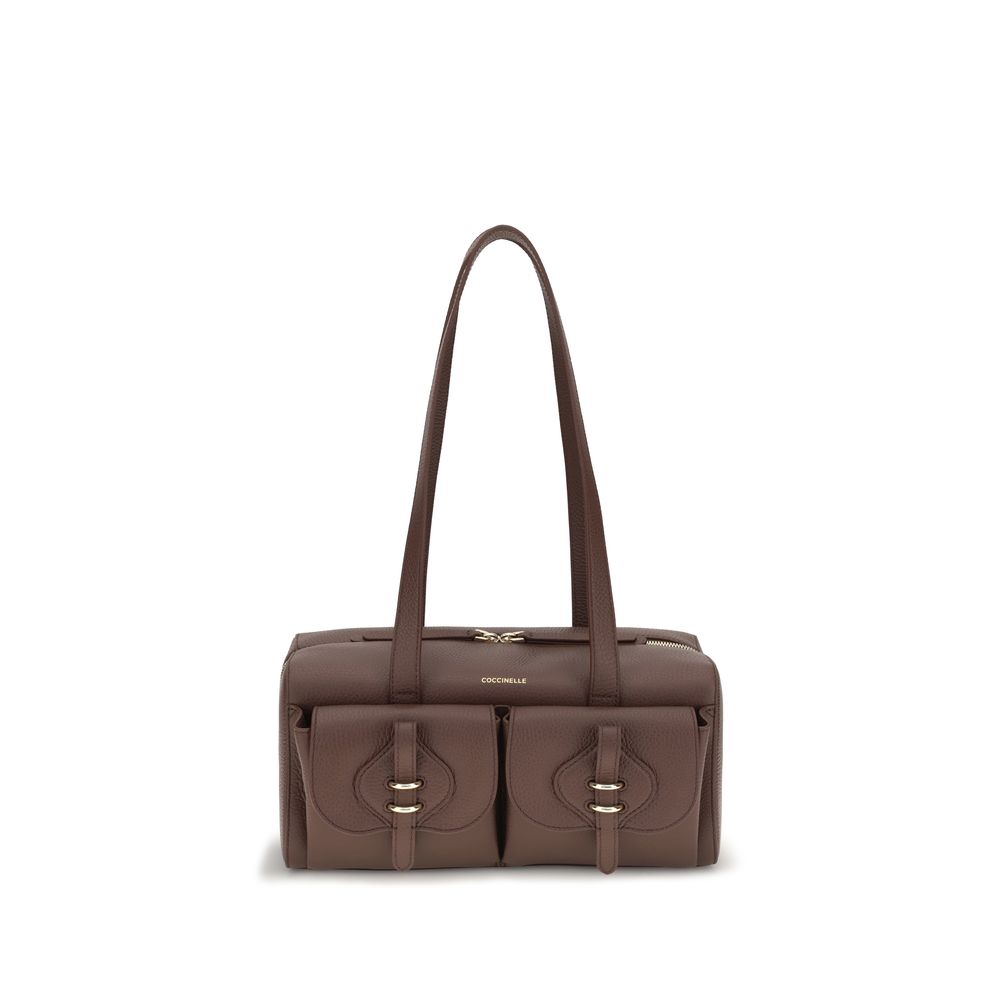 Coccinelle Brown Calf Leather Shoulder Bag