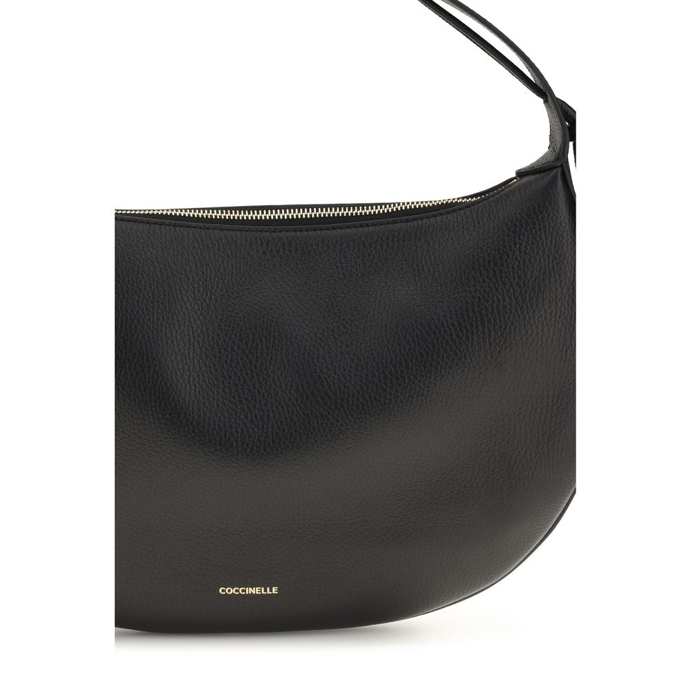 Coccinelle Black Calf Leather Shoulder Bag
