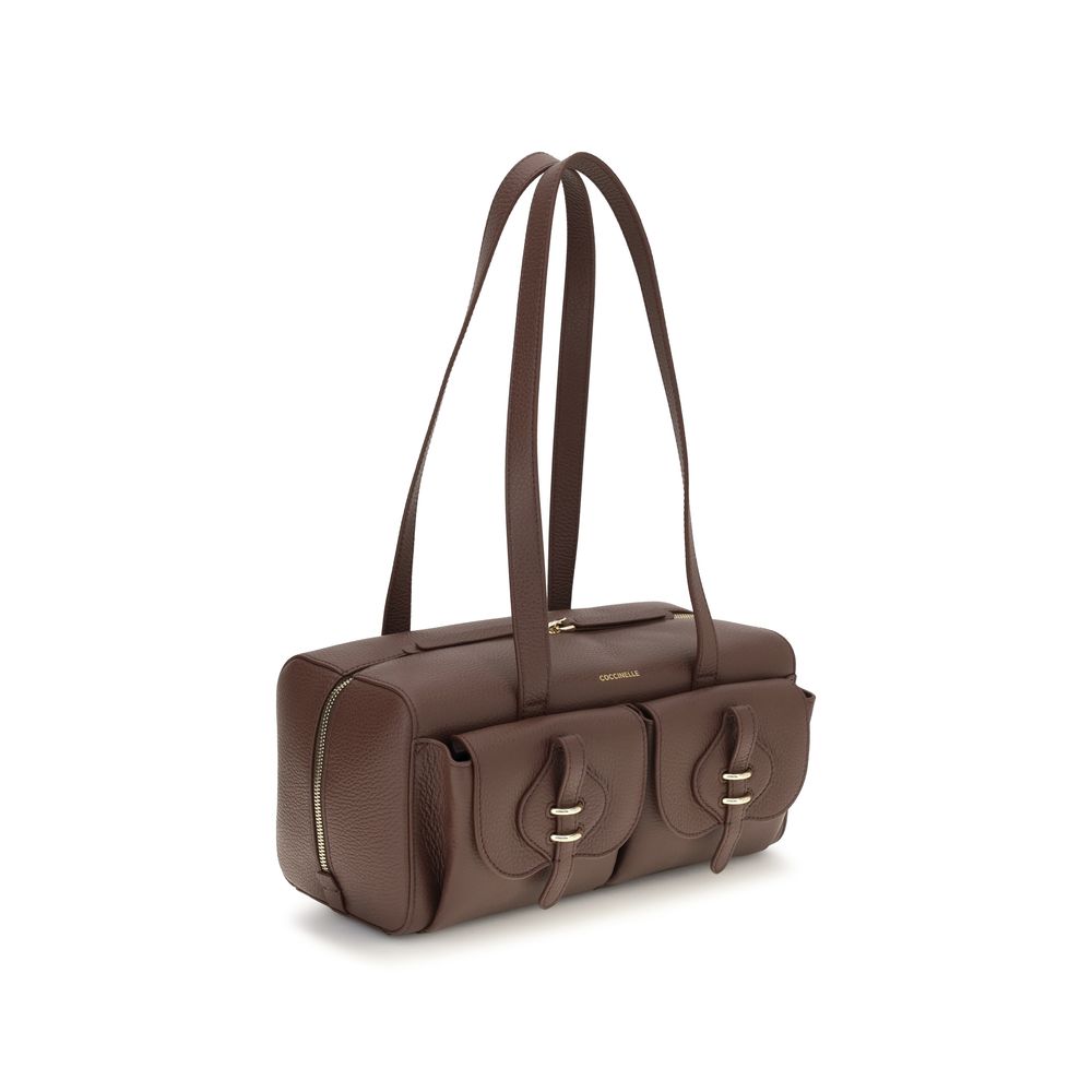 Coccinelle Brown Calf Leather Shoulder Bag