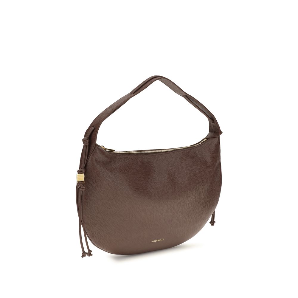 Coccinelle Brown Calf Leather Shoulder Bag