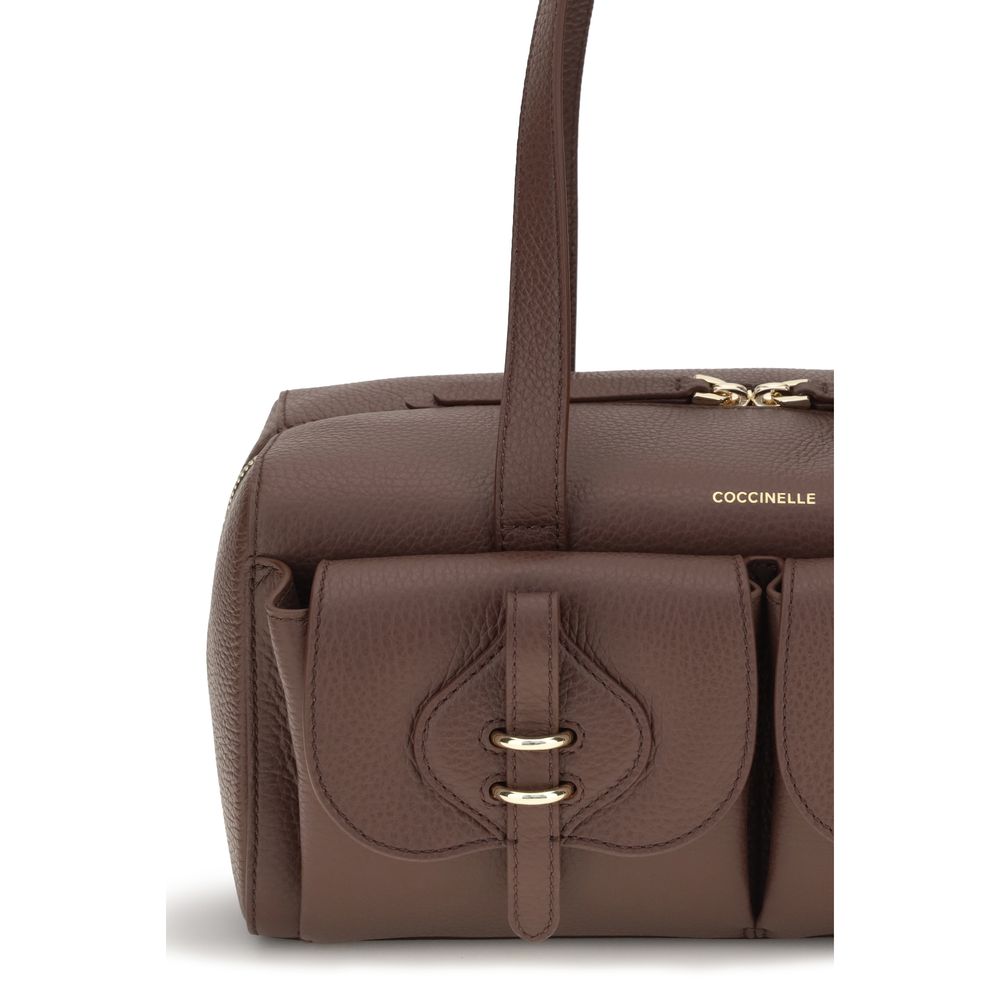 Coccinelle Brown Calf Leather Shoulder Bag