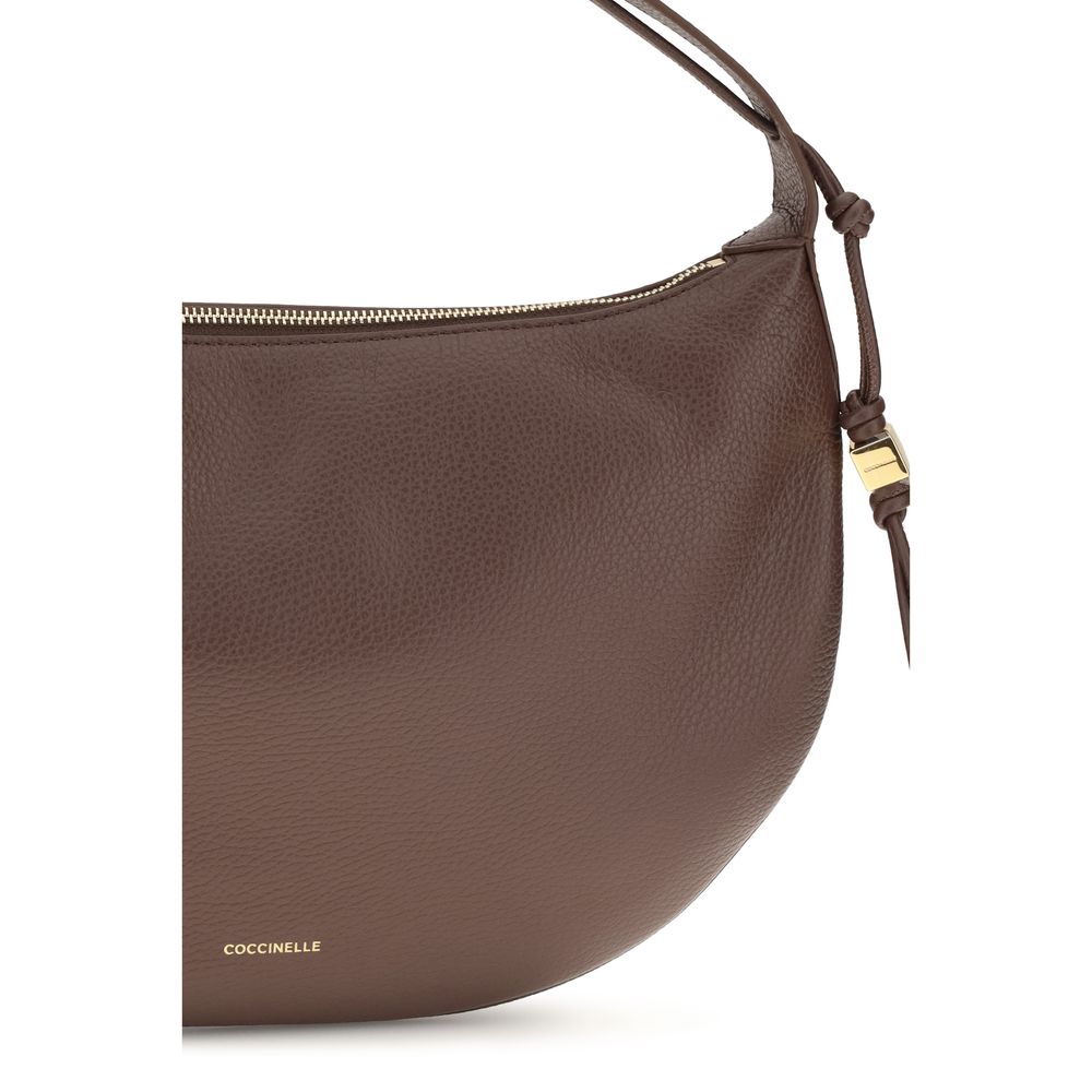 Coccinelle Brown Calf Leather Shoulder Bag