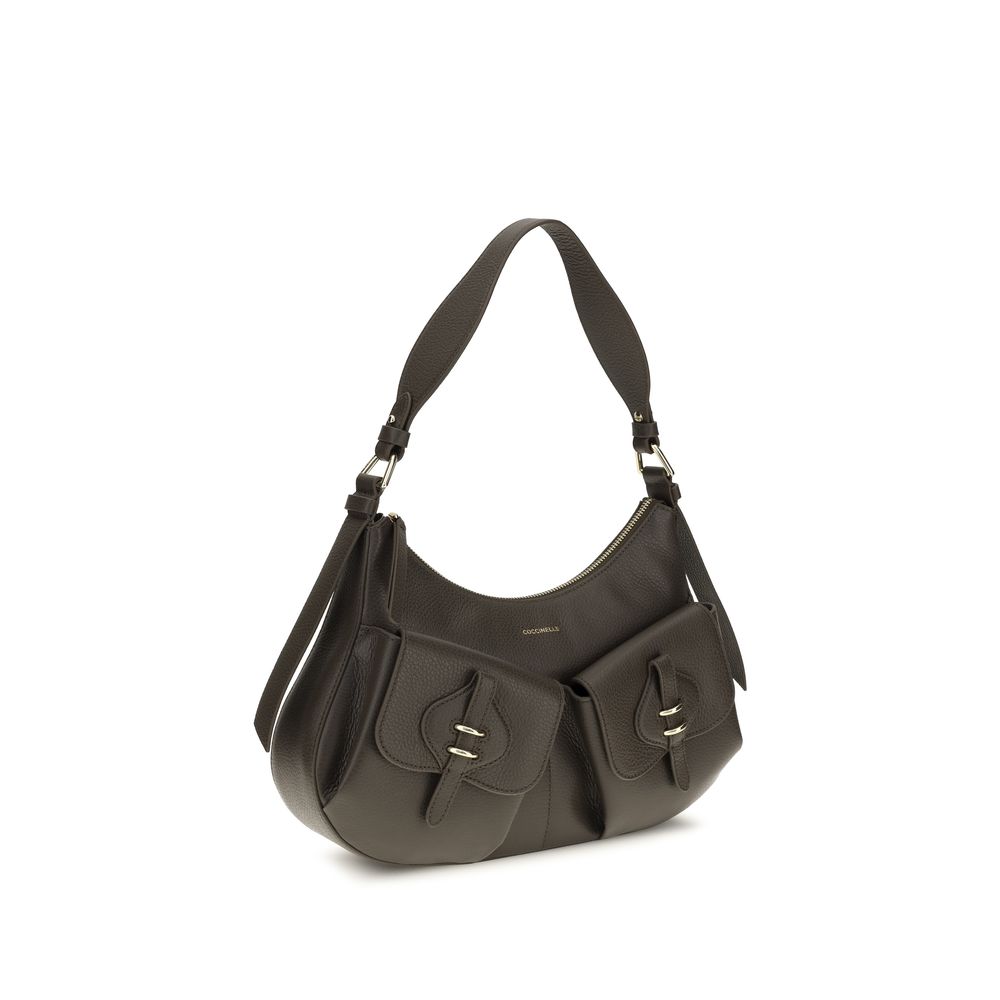 Coccinelle Brown Calf Leather Shoulder Bag