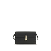Savette Black Calf Leather Shoulder Bag
