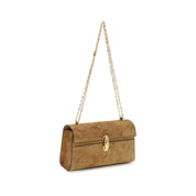 Savette Beige Calf Leather Shoulder Bag