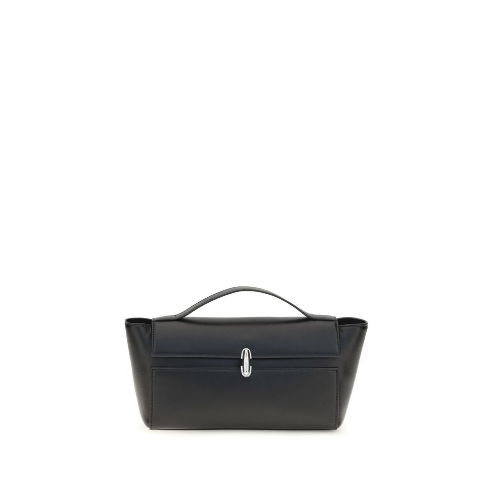 Savette Black Calf Leather Shoulder Bag
