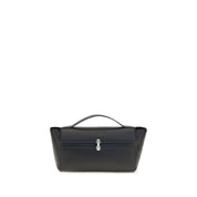 Savette Black Calf Leather Shoulder Bag