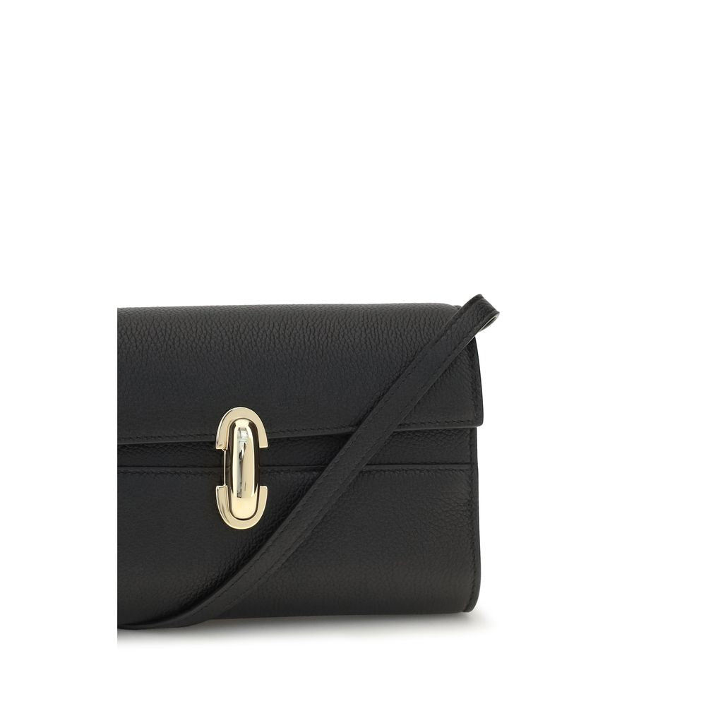 Savette Black Calf Leather Shoulder Bag