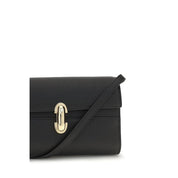 Savette Black Calf Leather Shoulder Bag