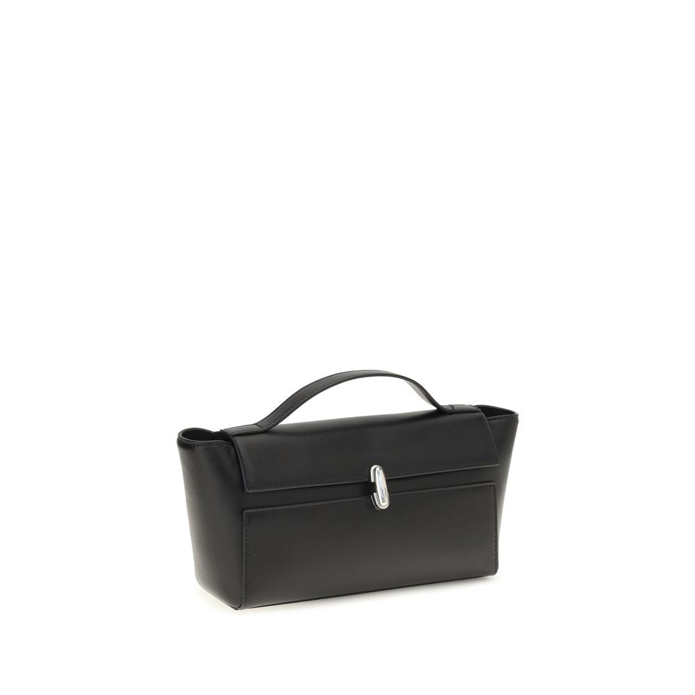 Savette Black Calf Leather Shoulder Bag