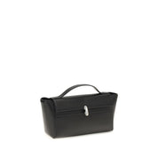 Savette Black Calf Leather Shoulder Bag