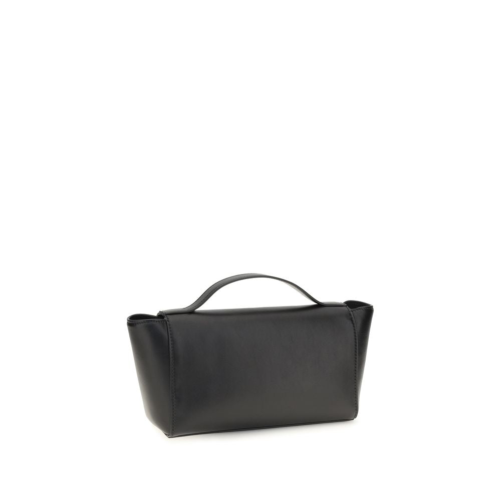 Savette Black Calf Leather Shoulder Bag